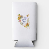 Gold Rose Ribbon Geburtstag Cooler Selters Dosenkühler (Rückseite)