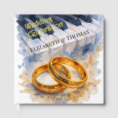  Gold Rose  Rings  Timeless Sophisticated Elegant Gästebuch (Vorderseite)