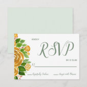 Gold-Rose-RSVP-Karte RSVP Karte (Vorne/Hinten)