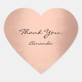 Gold Rose Seide Schönheit Name Bridal Herz Vielen  Herz-Aufkleber