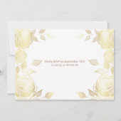 Gold Rose Sequenzen Goldkleid Quinceañera Invitat Einladung (Rückseite)