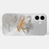 Gold Rose Silver Name Case-Mate iPhone Hülle (Rückseite (Horizontal))