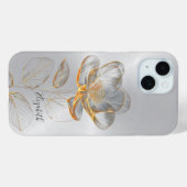 Gold Rose Silver Name Case-Mate iPhone Hülle (Rückseite (Horizontal))