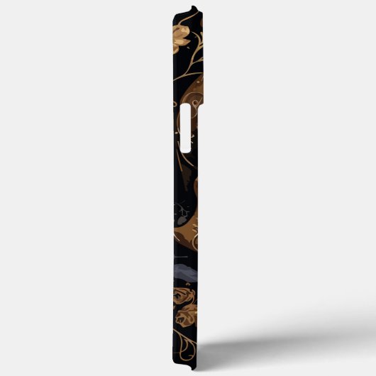 Gold Rose Skull Case-Mate iPhone Hülle (Rückseite / Rechts)