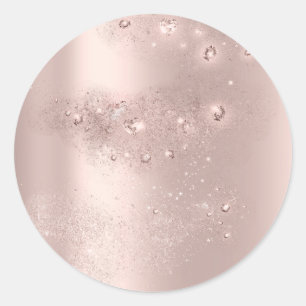 Gold Rose Spark Danke Sweet Brautparty Runder Aufkleber