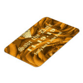 Gold-Rose und Herz-Wirbel Hochzeiten speichern das Magnet (Linke Seite)