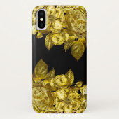 Gold Rose und schwarzer Marmor Case-Mate iPhone Hülle (Rückseite)