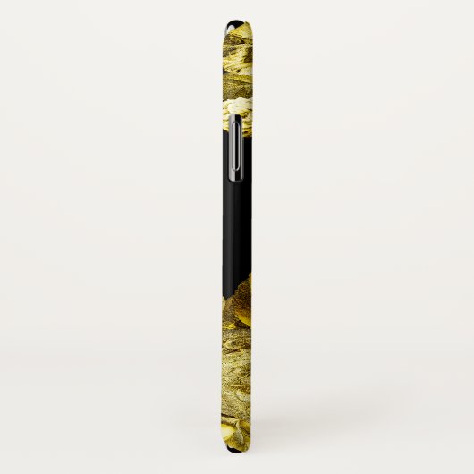 Gold Rose und schwarzer Marmor Case-Mate iPhone Hülle (Hinten/Rechts)