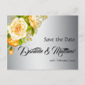 Gold-Rose und Silber-Hochzeiten speichern das Datu Ankündigungspostkarte (Vorderseite)
