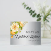 Gold-Rose und Silber-Hochzeiten speichern das Datu Ankündigungspostkarte (Stehend Vorderseite)