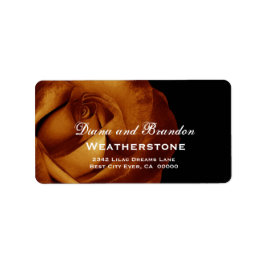Gold Rose Wedding A002 Adressaufkleber