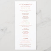 Gold Rose Wedding Order of Service Program Programm (Rückseite)