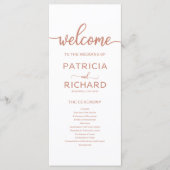 Gold Rose Wedding Order of Service Program Programm (Vorderseite)