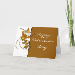 Gold Rose Weinkarte zum Valentinstag Feiertagskarte
