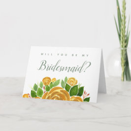 Gold-Rose wird meine Bridesmaid sein Einladung