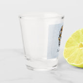 Gold Rose Zucker Schädel Personalisiert Schnapsglas (Links)