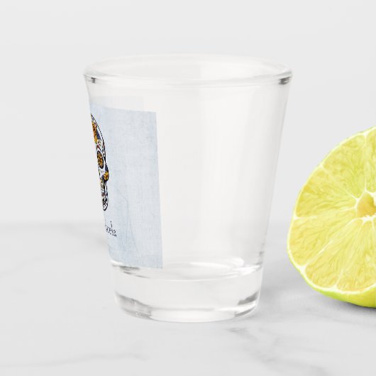 Gold Rose Zucker Schädel Personalisiert Schnapsglas (Rechts)