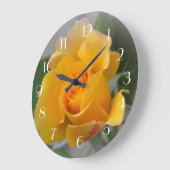 Gold Rosenknospe Große Wanduhr (Winkel)