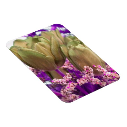 Gold Roses W/Purple N Pink Fridge Magnet (Rechte Seite)