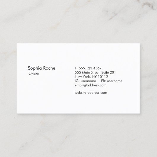 Gold Rosette Mandala Visitenkarte (Rückseite)