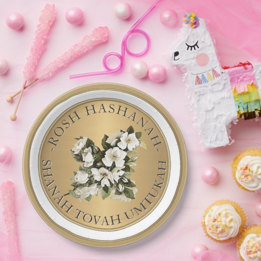 Gold Rosh Hashanah Judisch Neujahr Shanah Tovah P Pappteller (Party)