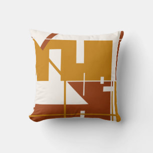 Gold Rost Off-White Fette Geometrische Abstrakte G Kissen