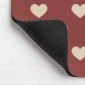 Gold Rot Creme Glitter Herzen Valentinstag Mousepad (Ecke)