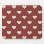 Gold Rot Creme Glitter Herzen Valentinstag Mousepad (Vorne)