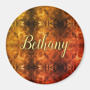 Gold Rot Elegantes Texturiertes Glas Aussehen Benu Magnet