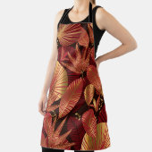 Gold Rot, geometrisches tropisches Muster. Schürze (InSitu)