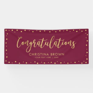 Gold & Rot Gratulationsparty, Eventbanner Banner