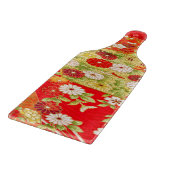 Gold Rot Traditionelles japanisches Blumenglas Blu Schneidebrett (Ecke)