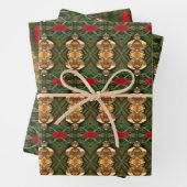 Gold rot und grün geschenkpapier set (Beispiel)