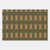 Gold rot und grün geschenkpapier set (Vorderseite)