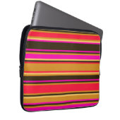 Gold, Rot und Magenta Striped Electronics Bag Laptopschutzhülle (Vorne Rechts)