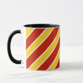 Gold/rote und weiße Bänder, Streifen, angelten Tasse (Links)