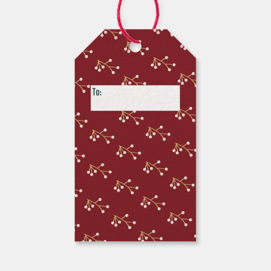 Gold rote Weihnachten Mai der Herr hebt seine 6:26 Geschenkanhänger (Rückseite)