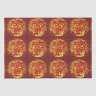 Gold Roter Drache Phönix Chinesische Hochzeitsguns Seidenpapier