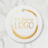 Gold Round Logo-Image Geschenkanhänger (Vorderseite)