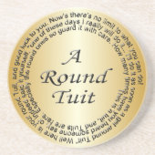 Gold Round Tube Getränkeuntersetzer (Vorne)