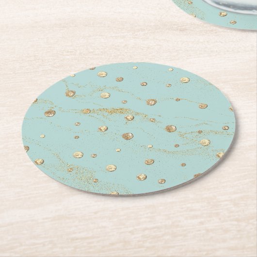 Gold Round Untersetzer (Angewinkelt)