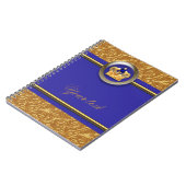 Gold & Royal Blue Crown Elegantes Storybook Journa Notizblock (Linke Seite)