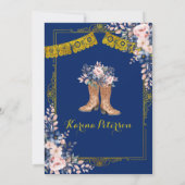 Gold Royal Blue Mis Quince Mexican Mis XV Einladung (Rückseite)