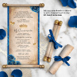 Gold Royal Blue Quinceanera DIY Scroll Einladungen<br><div class="desc">BITTE BEACHTEN SIE: Dieses Produkt ist nur eine Einladung in Papierform. Es enthält KEINE Dübel oder Bänder, die Sie einzeln hinzufügen können, um sie in eine echte Schriftrolle zu verwandeln. Sie können mir mitteilen, ob Sie zusätzliche Ressourcen für die Dübel, Finale oder Bänder, die im Spottbild verwendet werden, benötigen. Erstellen...</div>
