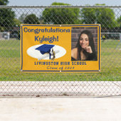 Gold & Royal Blue Vinyl Abschluss Foto Banner (Insitu)