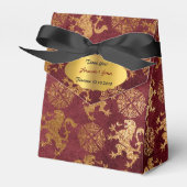 Gold Royal Burgunde Lions Gefallen Vielen Dank Geschenkschachtel (Vorderseite)