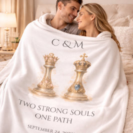 Gold Royal Couple Blanket Romantic Wedding Gift Fleecedecke