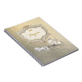 Gold Royal Princess Storybook Carriage & Unicorn Notizblock (Rechte Seite)