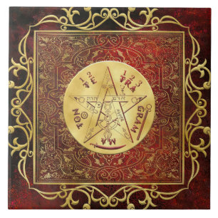 Gold Royal Tetragrammaton Ceremonial Altar Tile Fliese