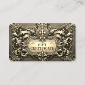Gold Royalty Geschenkzertifikat Visitenkarte (Rückseite)